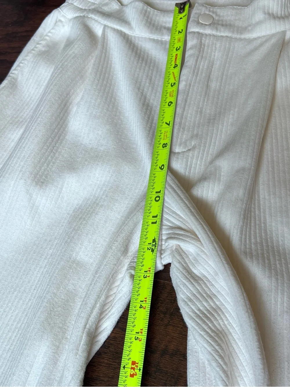 Varley Aberdeen Cord Sweat Straight Leg Pants Ivory Small